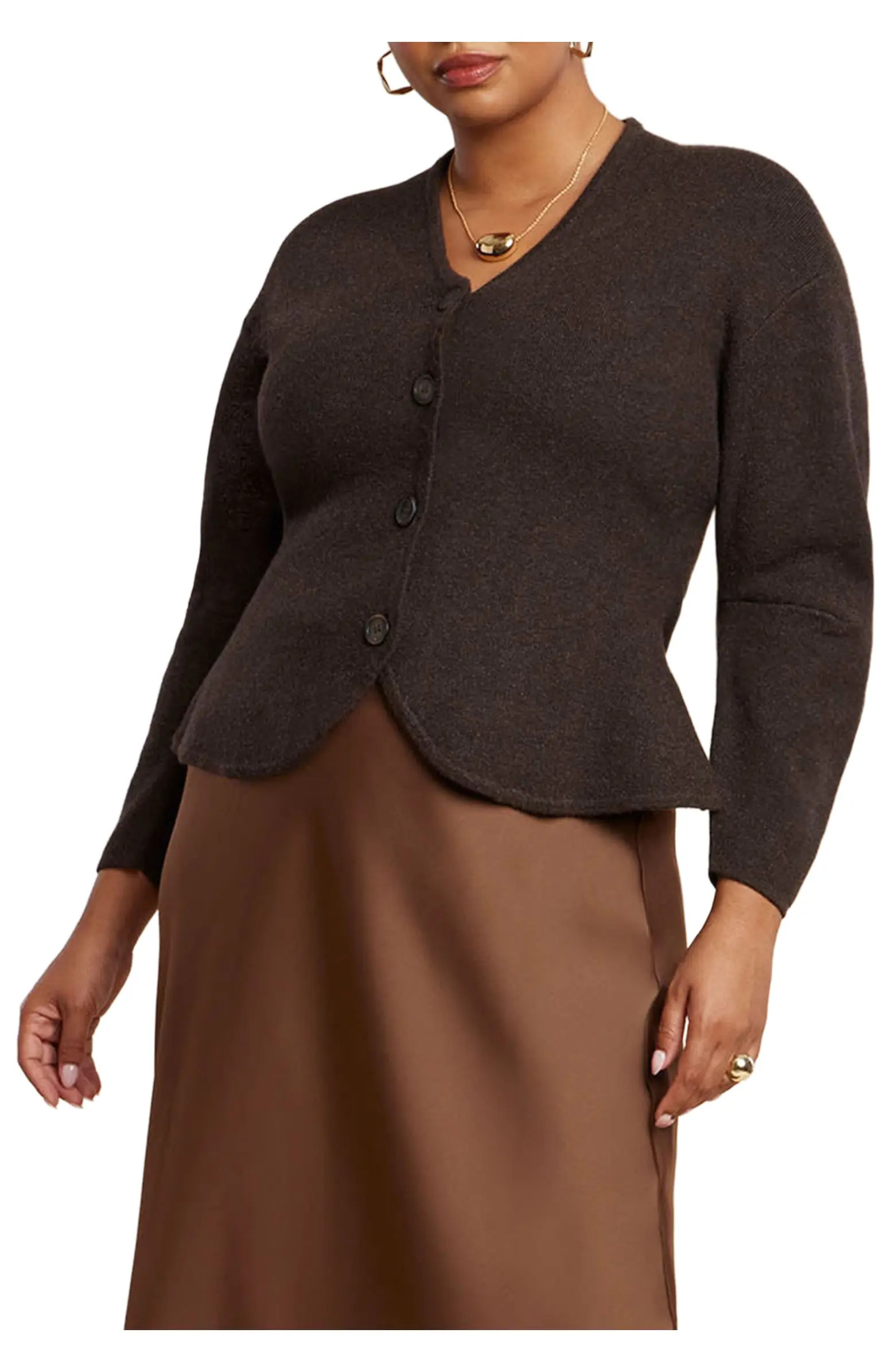 ELOQUII Structured Lurex Cardigan | Nordstrom | Nordstrom