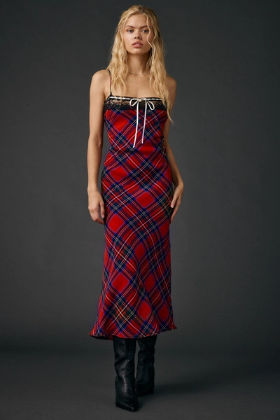 UO Hyacinth Rhinestone Studded Asymmetric Ruffle Midi Dress | Urban Outfitters (US and RoW)