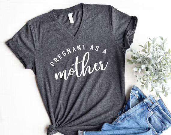 Pregnant as a mother, Pregnancy Announcement shirt, Funny pregnancy shirts, Baby Announcement shi... | Etsy (US)
