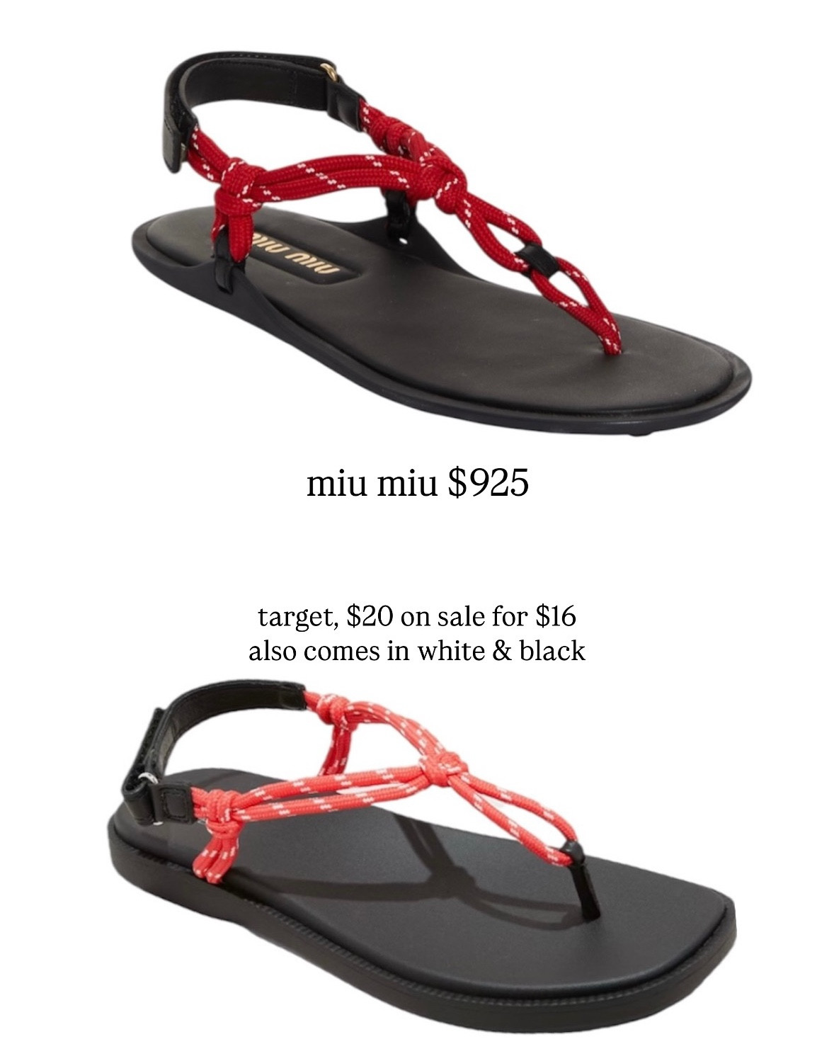3 sandals to grab from target if you love these designer styles - all target options are 20% off this week
and $20 or less! 

#LTKSummerEdit #LTKShoeCrush #LTKSaleAlert