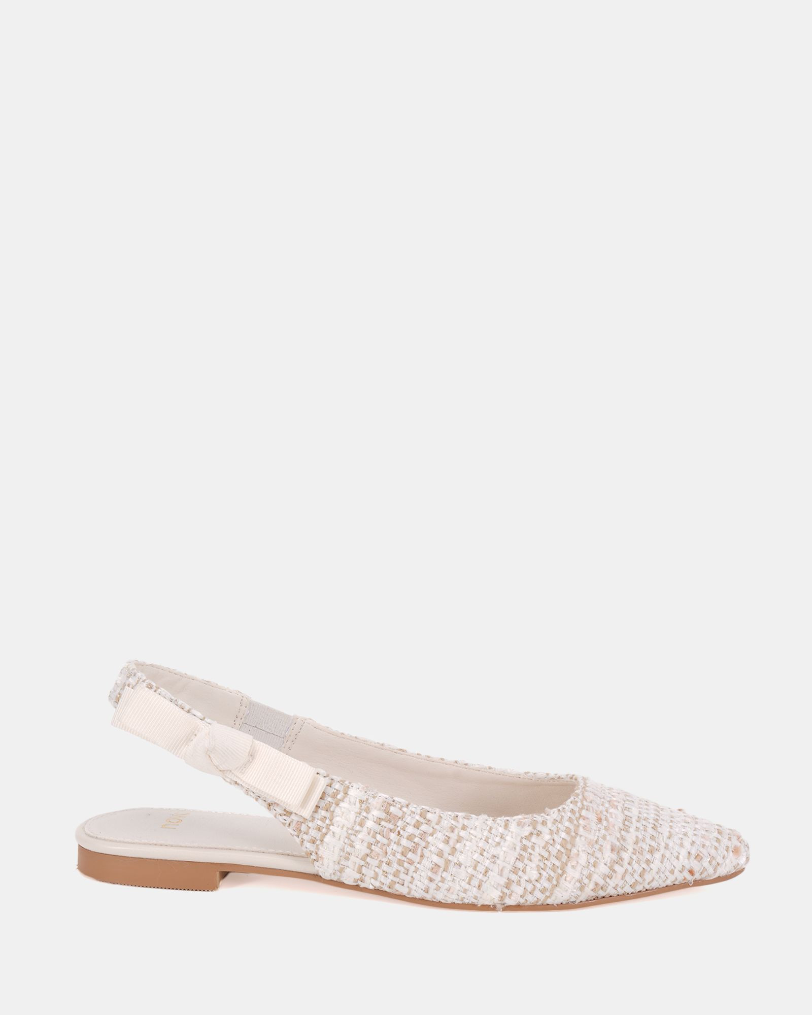 CADANCE NATURAL TWEED Ballet Flats | Novo Shoes