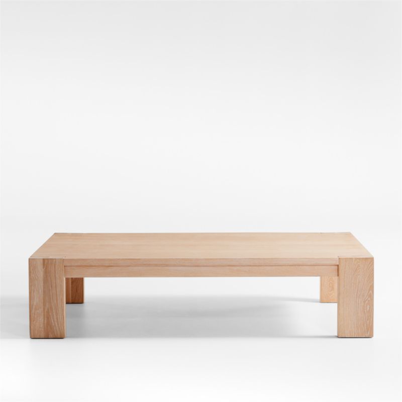 Terra Natural White Oak Wood 68" Rectangular Coffee Table + Reviews | Crate & Barrel | Crate & Barrel