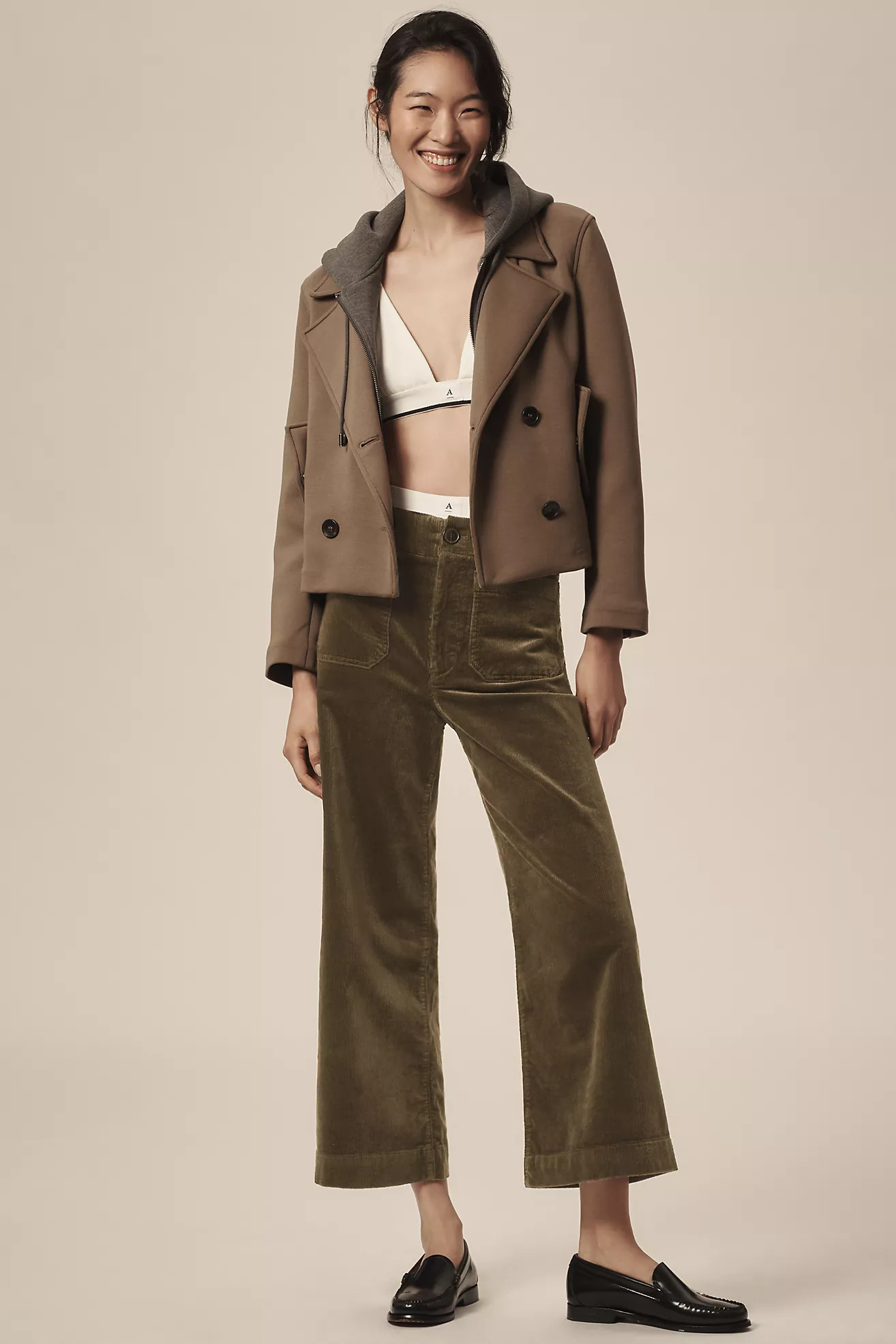 The Colette Cropped Wide-Leg Pants by Maeve: Corduroy Edition | Anthropologie (US)