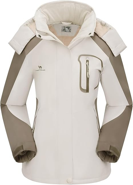 CAMEL CROWN Women's Ski Jacket Thicken Winter Snow Coat Warm Fleece Mountain Waterproof Female Ja... | Amazon (US)
