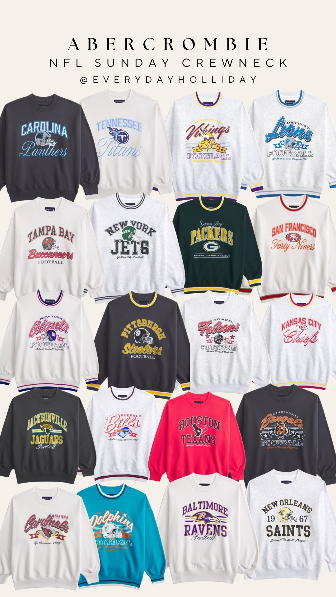 Every team, one cozy crewneck 🏈 Which team are you repping this season?

#LTKootd #LTKSeasonal #LTKgrwm