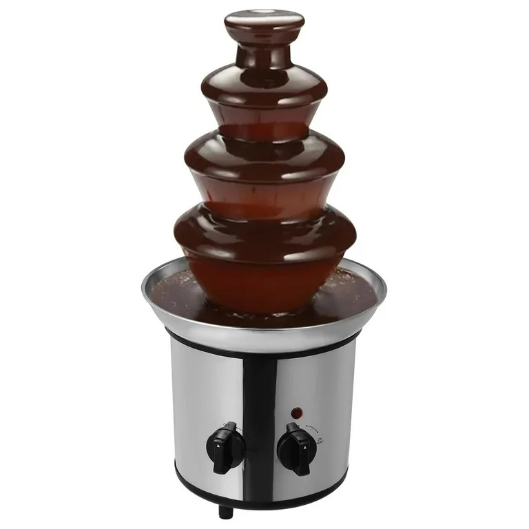 4 Tier Chocolate Fountain Party Fountain, Stainless Steel Electric Chocolate Fondue Fountain Mach... | Walmart (US)
