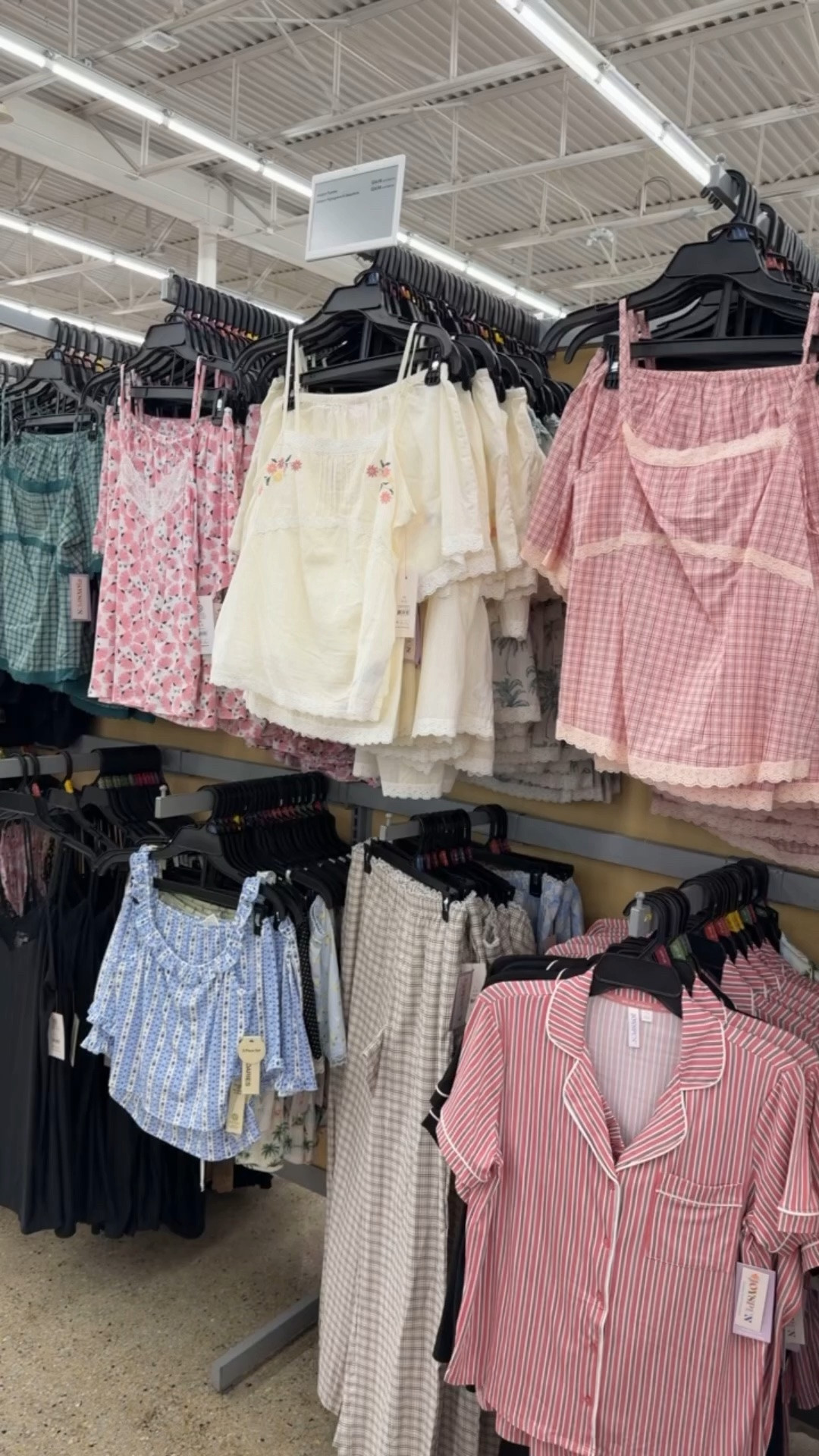 New cotton pajama cami and shorts sets at Walmart, the fabrics and details are the nicest I’ve ever seen at Walmart! #walmartfashion