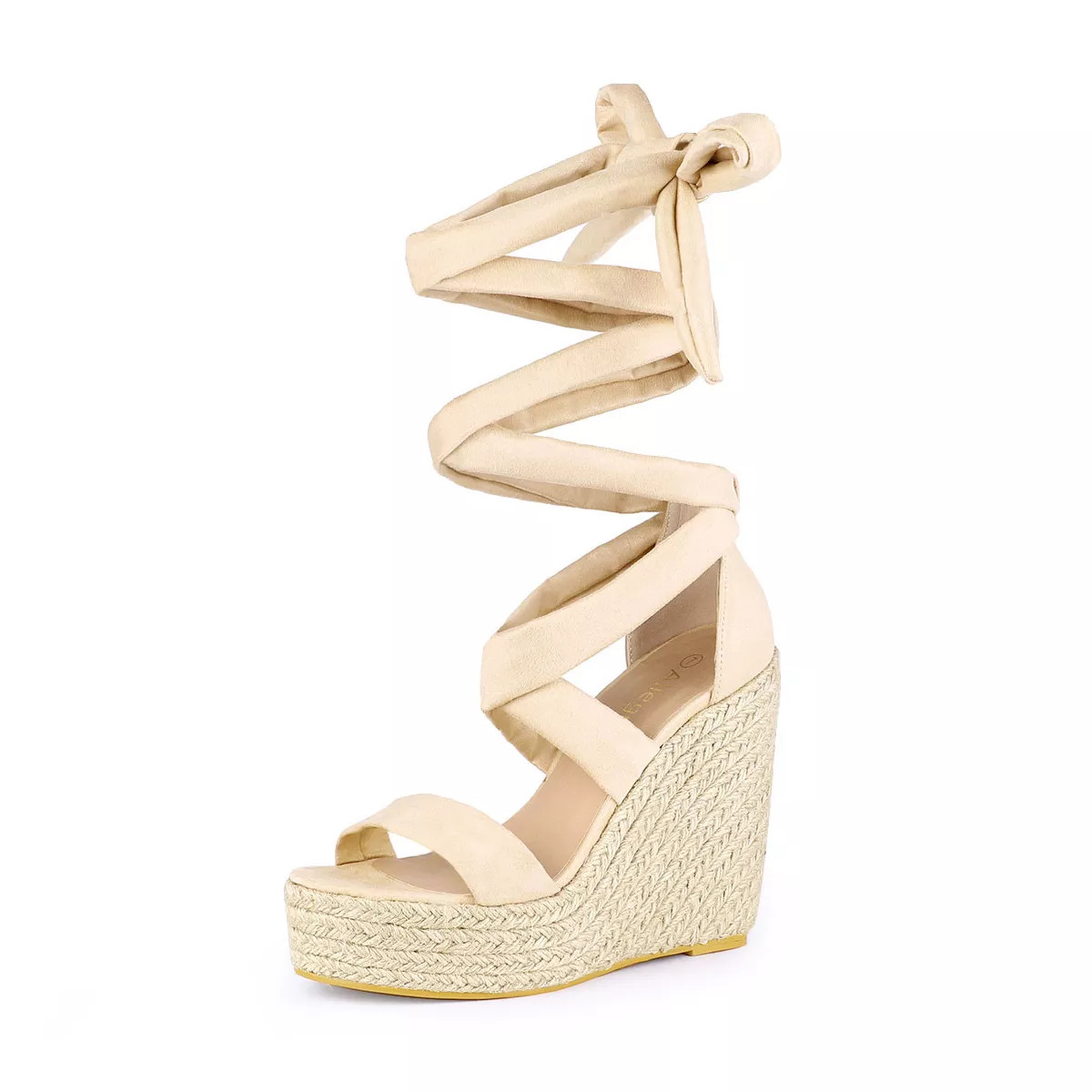 Allegra K Women's Espadrille Platform Wedges Heel Lace Up Sandals Haze Blue 9 | Target