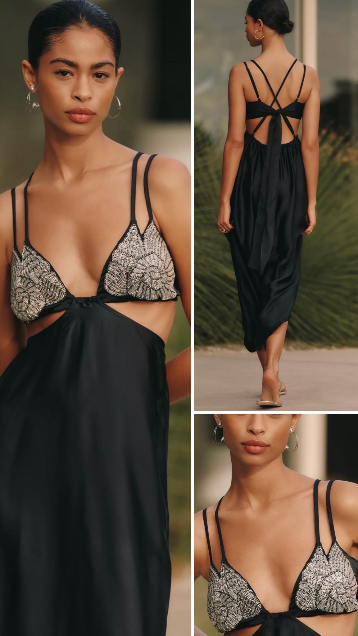This dress is giving “book the flight immediately” energy ✈️🌴

I don’t have a vacation booked yet but this beauty is making me seriously reconsider. The most gorgeous summer statement dress is now 30% OFF for a limited time at @Anthropologie 

✨ Stunning embellished top  
✨ The prettiest open cutout back detail  
✨ Lightweight, flattering, and made for warm summer nights  
✨ Comes in classic black + the dreamiest blue print. 

If you’ve been eyeing it, now’s the time to grab it before sizes disappear. Shop it while it’s on sale through my link 🤍

#LTKootd #LTKOver40 #LTKTravel