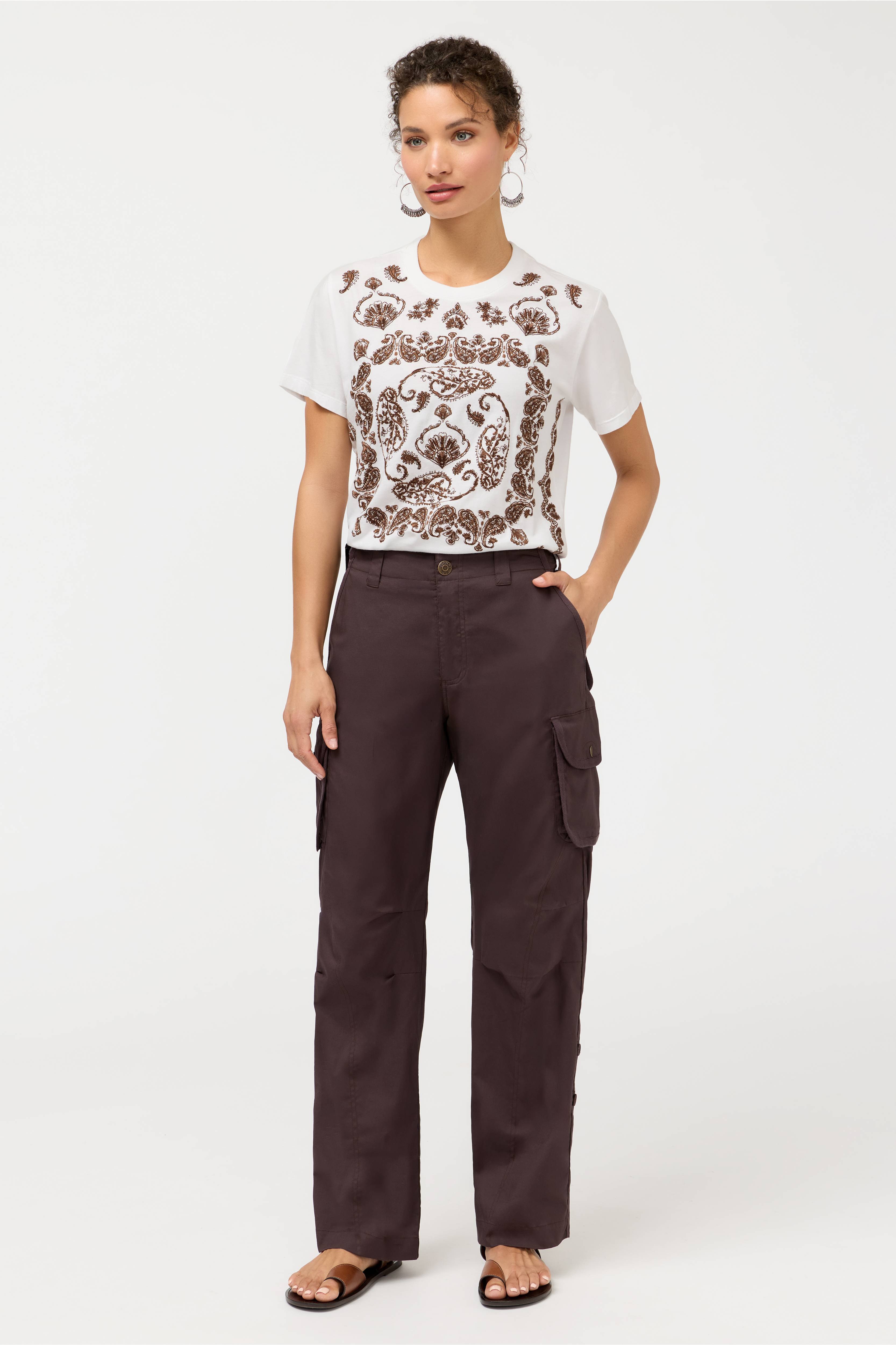 POPLIN CARGO PANT | Johnny Was