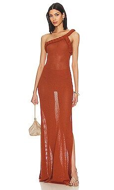 Bronx and Banco Dalia Gown in Copper from Revolve.com | Revolve Clothing (Global)