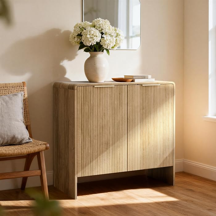 Lab Cosi Buffet Cabinet with Storage \u2013 Accent Sideboard with Adjustable Shelves, 31.5" Flute... | Amazon (US)