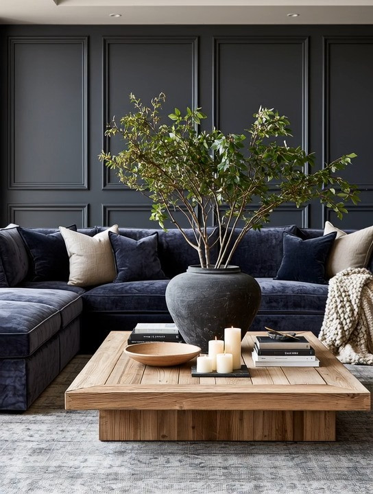 Bold doesn’t have to mean busy. In fact, some of the strongest rooms are built around just three foundational pieces.

Start with a deep, comfortable velvet sectional in a rich color. Add an oversized natural wood coffee table to bring warmth and grounding to the center of the room. Then, if you’re ready for a little drama, bring in a deep charcoal wall.

And don’t be afraid to go oversized with the coffee table. One of the easiest ways to make a large seating area feel unbalanced is placing a table in the center that is simply too small. The right scale anchors everything around it.

From there, you really don’t need much. An oversized vase filled with greenery brings nature into the room and can change beautifully with the seasons, your mood or whatever is growing outside.

Three strong pieces. Minimal decorating. Maximum presence.

Explore our edit to create your own version.

#livingroomideas #velvetsofa #coffeetable #moderninteriors 

 #LTKHome