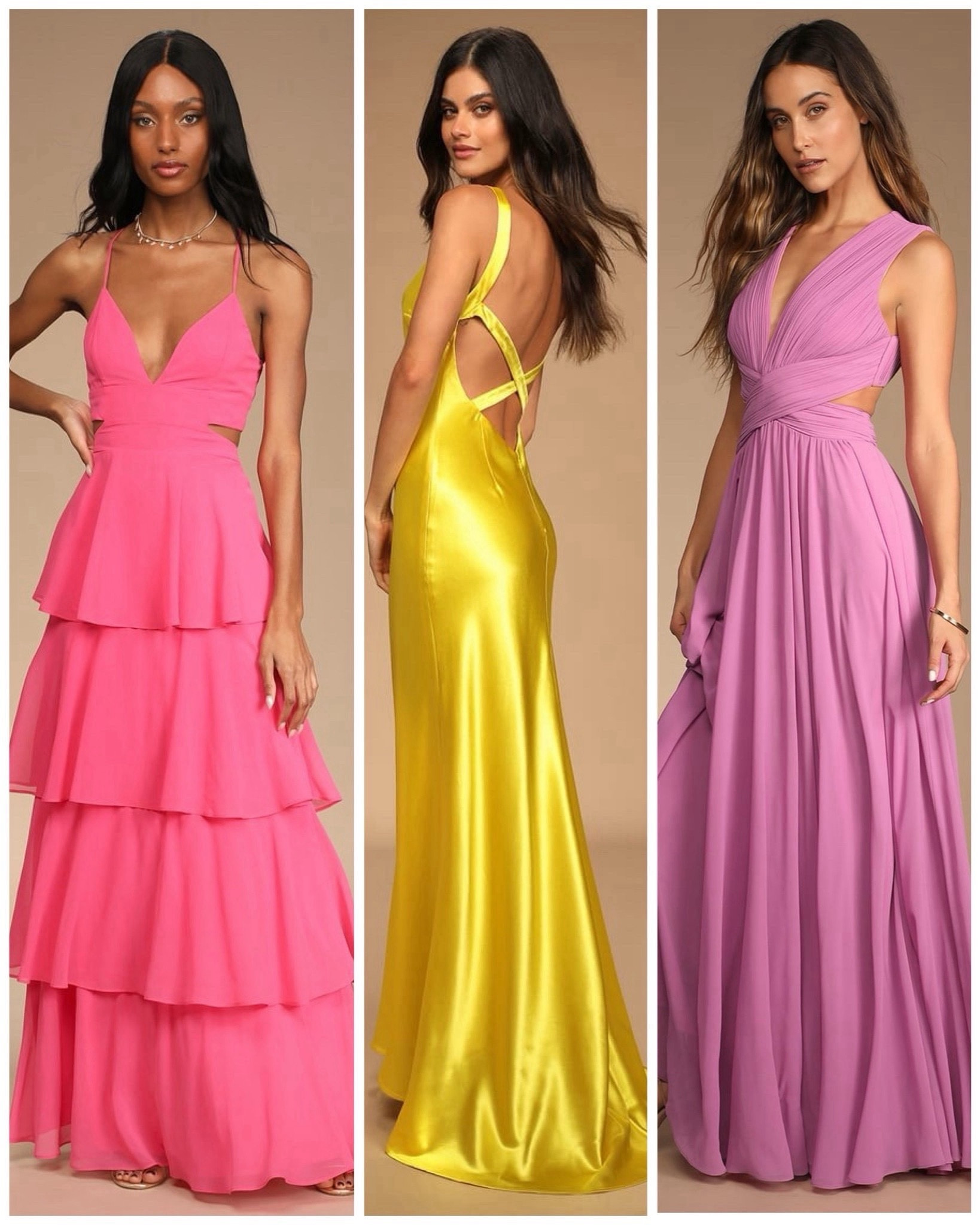 Tier and Now Hot Pink Tie-Back Tiered Maxi Dress 
Perfectly Classy Yellow Satin Strappy Maxi Dress
Vivid Imagination Lilac Cutout Maxi Dress
Cocktail dress
Wedding guest dresses 
Party dress
Promo dress
Formal dress
Maxi dress
Cut out maxi dress
Yellow dress
Purple dress
Pink dress


#LTKwedding #LTKGala #LTKSeasonal