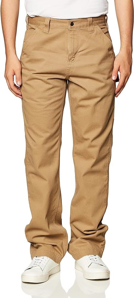 Amazon.com: Carhartt Men's Relaxed Fit Washed Twill Dungaree Pant, Dark Khaki, 36W X 30L: Casual ... | Amazon (US)