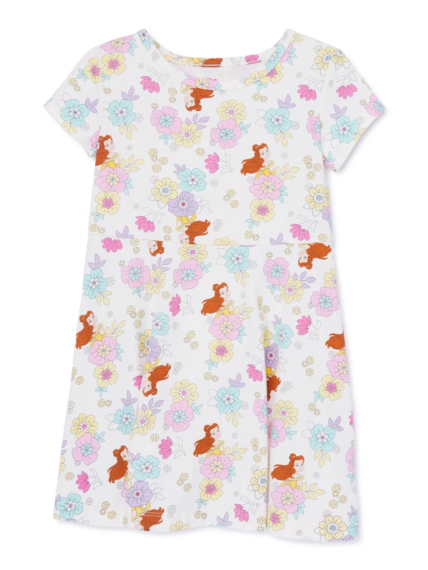 Belle Toddler Girl Print Skater Dress, Sizes 12M-5T | Walmart (US)