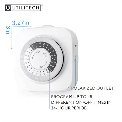Utilitech 15 -Amps 125-volt Indoor or outdoor 1 -Outlet Countdown Analog Lighting Timer | Lowe's