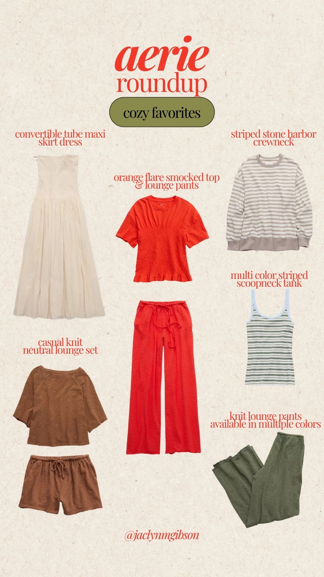 Aerie cozy favorites 🤍✨ Sharing a few pieces I’m loving lately — the dreamiest convertible maxi dress, the softest lounge sets, and the cutest striped staples. everything is comfy, easy to mix + match, and perfect for transitioning seasons. 

 

#LTKgrwm #LTKootd #LTKSeasonal