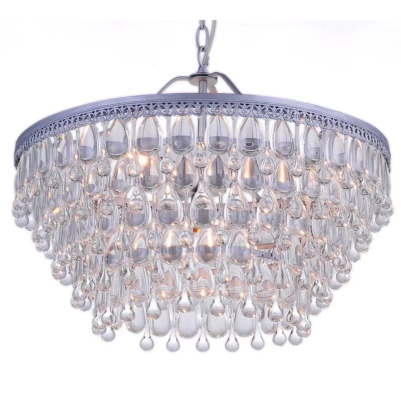 Silloth 6 - Light Statement Tiered Chandelier with Crystal Accents | Wayfair North America