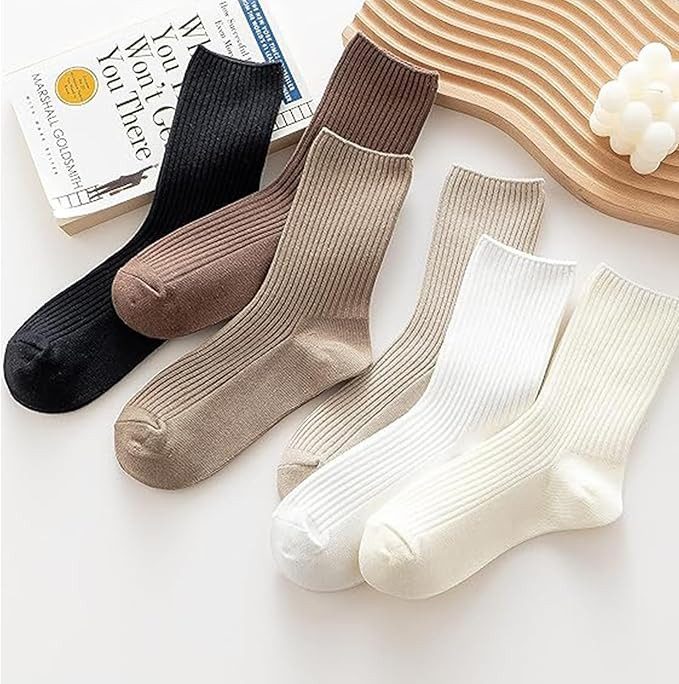 KU 6 pares de calcetines tripulados de algodón premium para mujer | Amazon (ES)