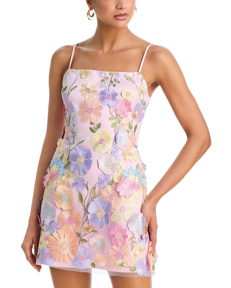 Aqua Embroidered Mini Dress - Exclusive | Bloomingdale's (US)