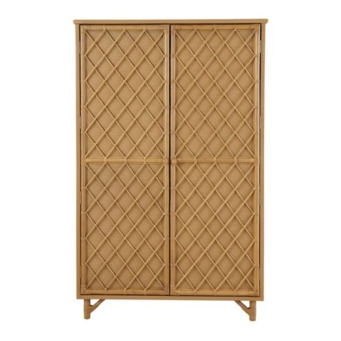 SK Southport Rattan Wardrobe Storage Cabinet | Ballard Designs, Inc.