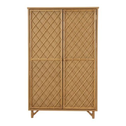 SK Southport Rattan Wardrobe Storage Cabinet | Ballard Designs, Inc.