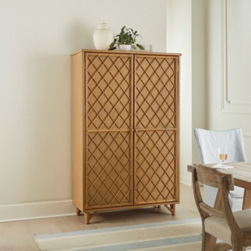 Suzanne Kasler Southport Rattan Cabinet | Ballard Designs, Inc.