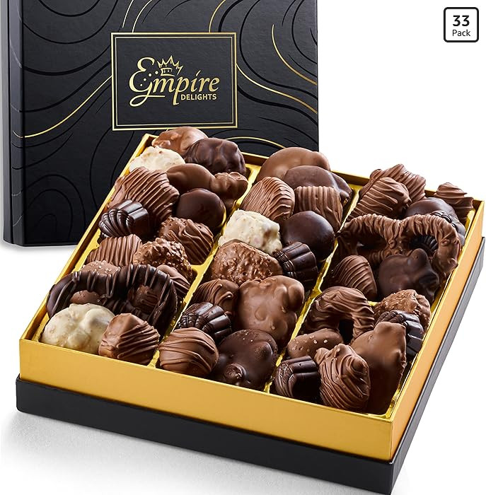 Chocolate Gift Box with Assorted Gourmet Chocolates - Food Gift Basket for Women and Men - Birthd... | Amazon (US)