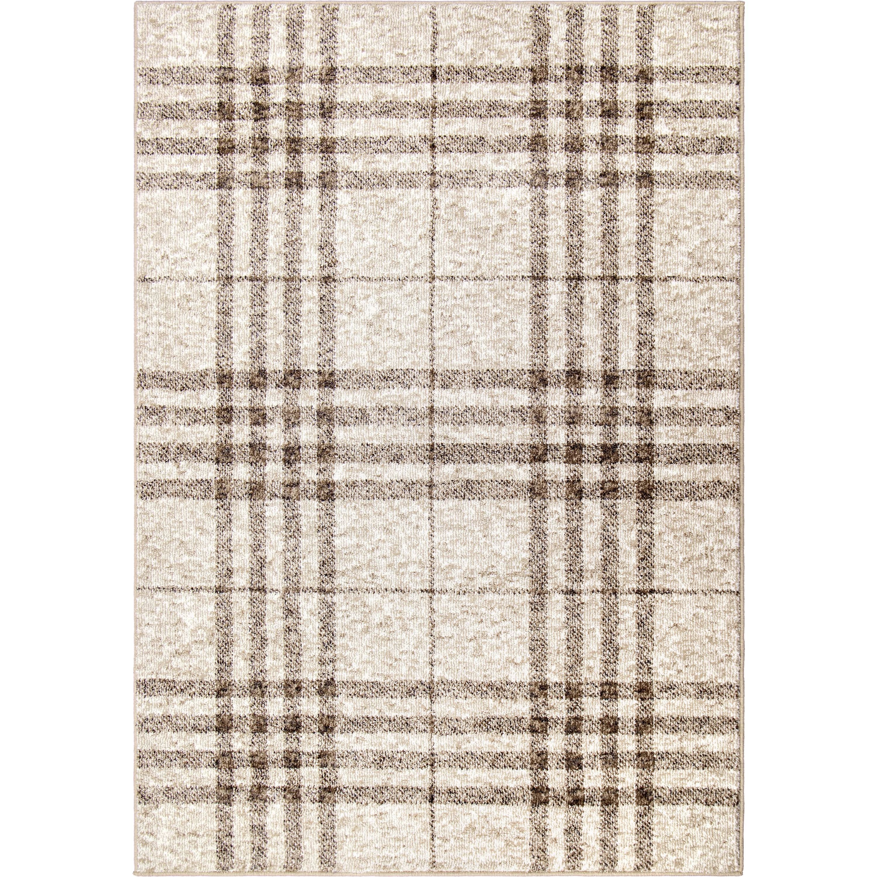 My Texas House Highlands Plaid Area Rug, Beige, 5' x 7' | Walmart (US)