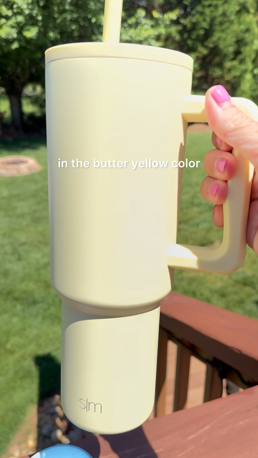 Butter yellow 40 oz tumbler!  Simple Modern from Amazon with the boots and Stanley clear straw as well! 

#LTKSeasonal