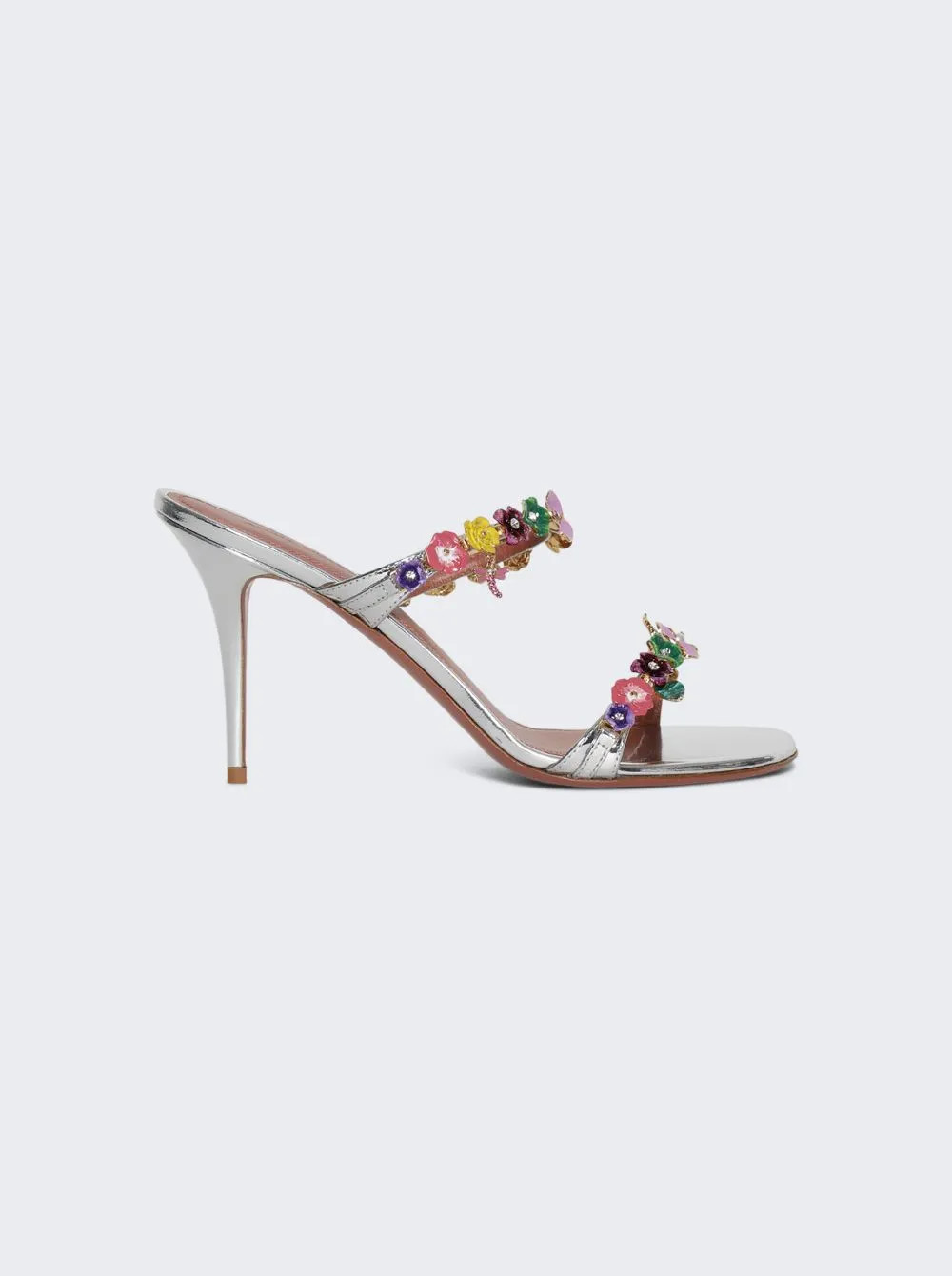 Amina Muaddi Vittoria Flower Embellished Slippers | Cettire Global