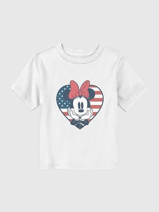 Toddler Minnie Mouse American Flag Heart Graphic Tee | Gap (US)