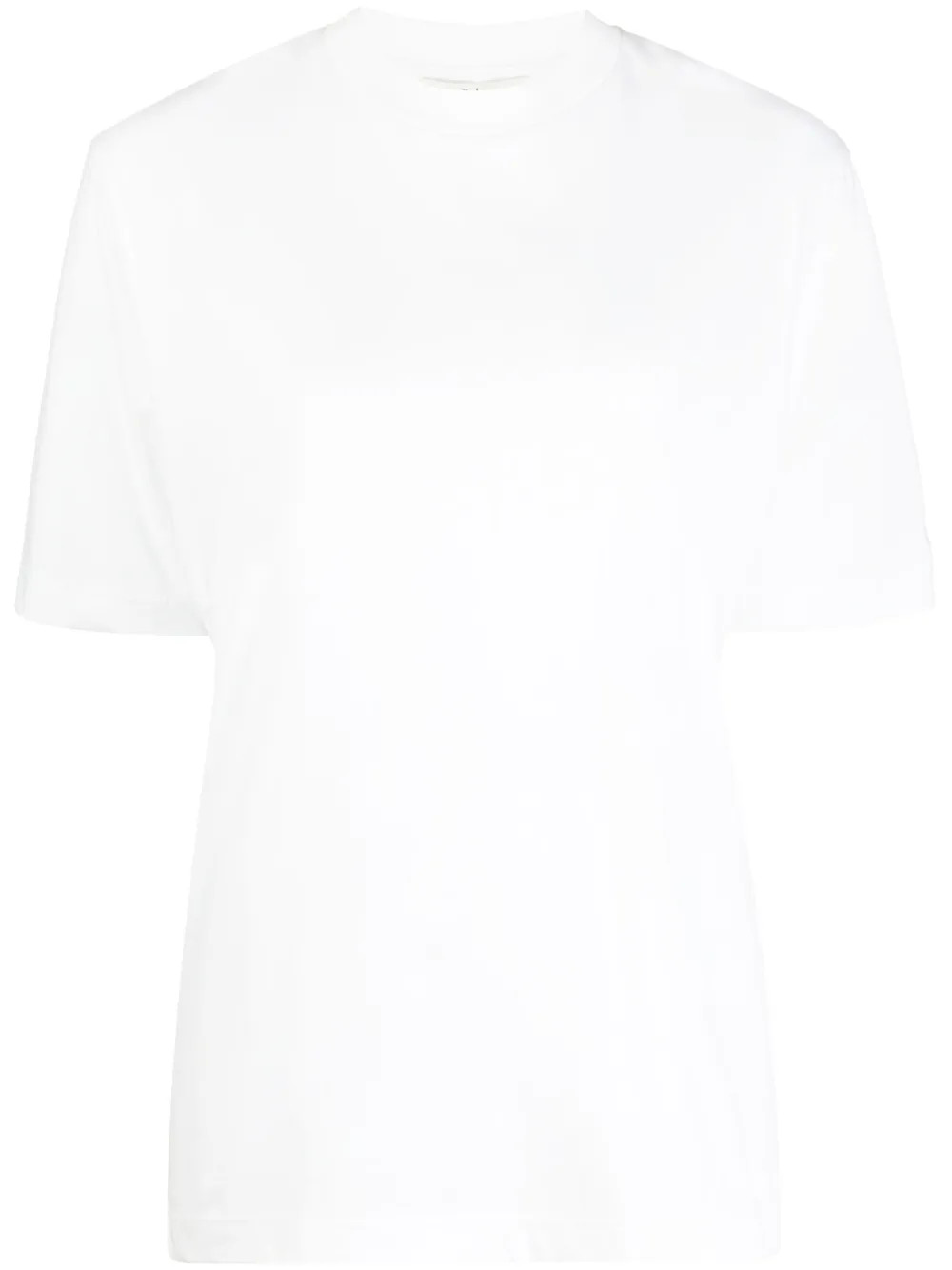 Tibi crew-neck Cotton T-shirt | White | FARFETCH | Farfetch Global