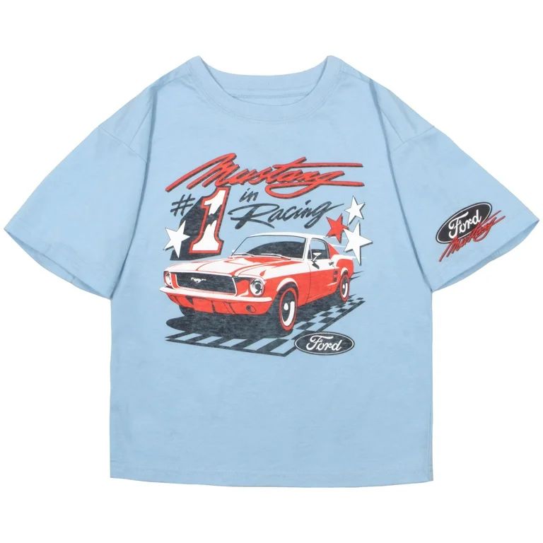 Ford Mustang Ford Retro Racing Boys Short Sleeve T-Shirt, Ford Cars Short Sleeve Tee for Boys (Si... | Walmart (US)