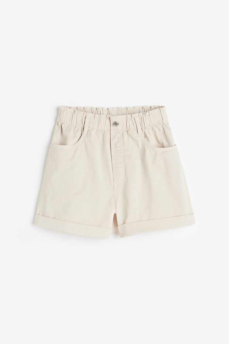 Shorts High Waist - High waist - Short - Light beige - Ladies | H&M US | H&M (US + CA)