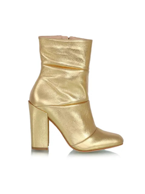 Bota de couro metalizado | FarFetch BR