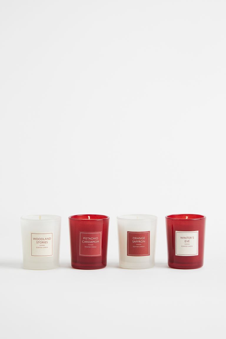 Gift-boxed 4-pack Scented Candles | H&M (US + CA)