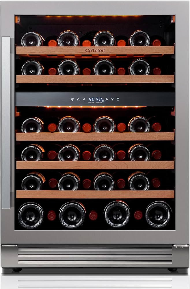 Ca'Lefort Wine Fridge & Cooler - 24 Inch Wine Cooler Refrigerator Hold 46 Bottle, 40-65°F Dual Z... | Amazon (US)
