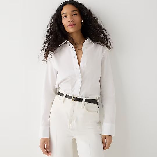 Petite Slim-fit stretch cotton poplin shirt | J.Crew US