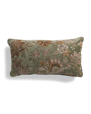 14x26 Handmade In India Embroidered Floral Pillow | Throw Pillows | TJ Maxx | TJ Maxx