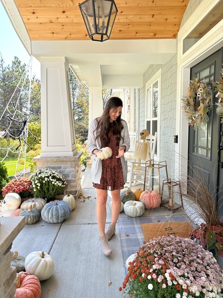 So glad we got one more warm day here so I could wear this cute little outfit! Loving this $20 leopard dress paired with this under $20 chunky cardigan from @walmartfashion! @walmart How perfect would this outfit be for thanksgiving  #ad #walkmartfashion #ltkstyle #ltksalealert #falloutfit #ootd

#LTKunder50 #LTKfit #LTKstyletip