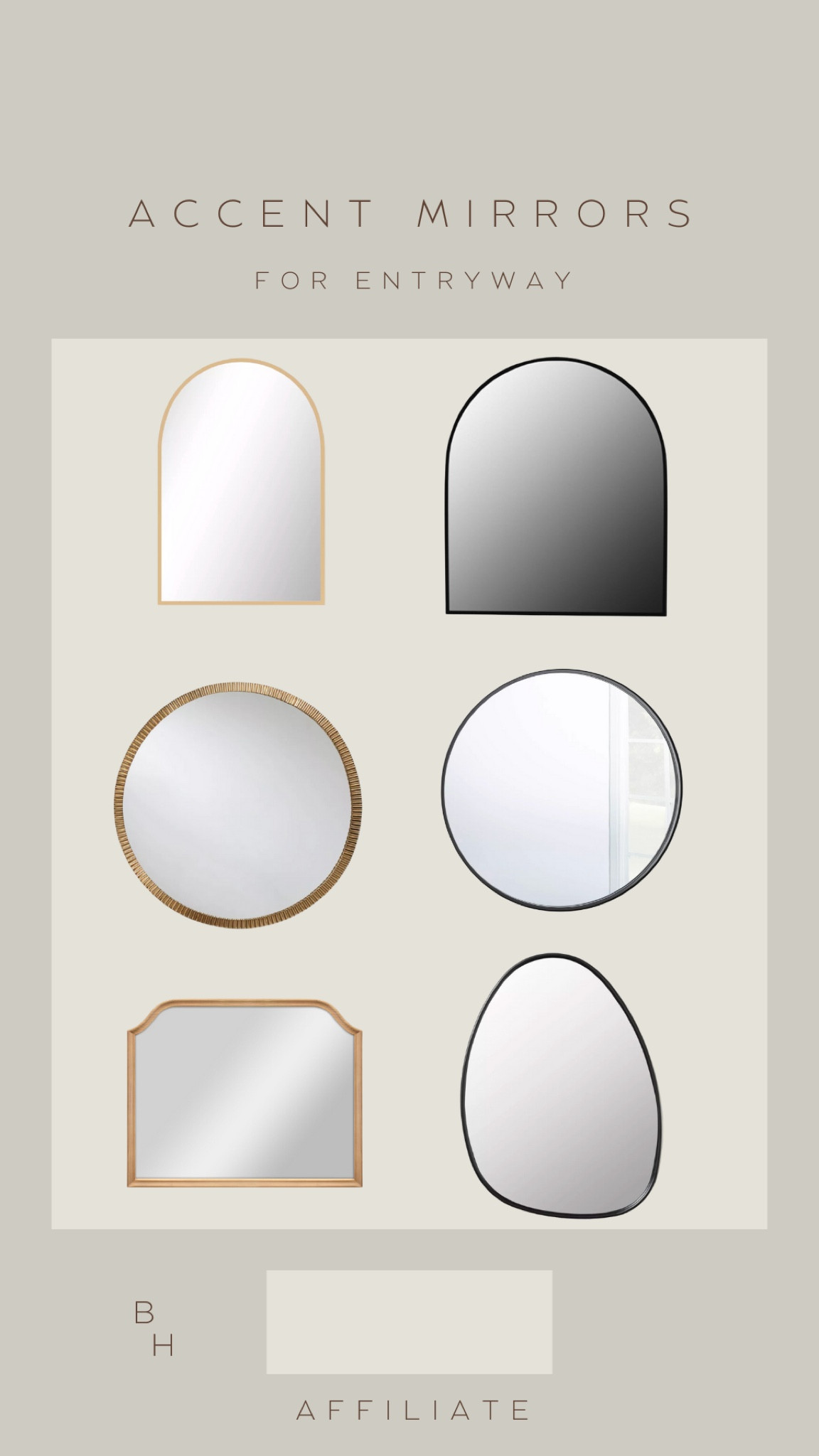 Accent mirrors for the entryway! 

#LTKstyletip #LTKhome #LTKfindsunder100