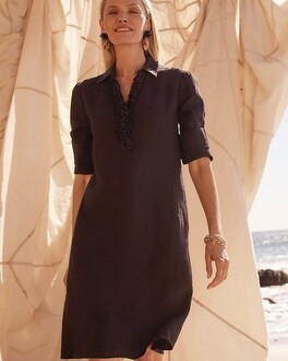 Linen 3D Floral Dress | Chico's