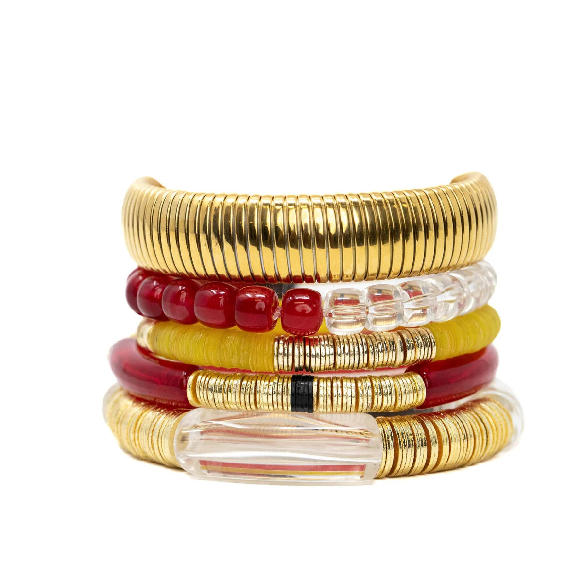 Red + Yellow Bracelet Stack | Allie + Bess