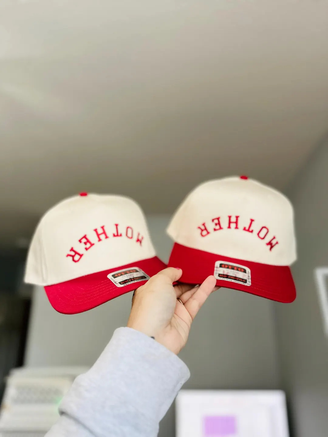 MOTHER Two-Tone Baseball Cap | Embroidered Hat | Personalized Snapback | Adjustable Cap | Trendy ... | Etsy (US)