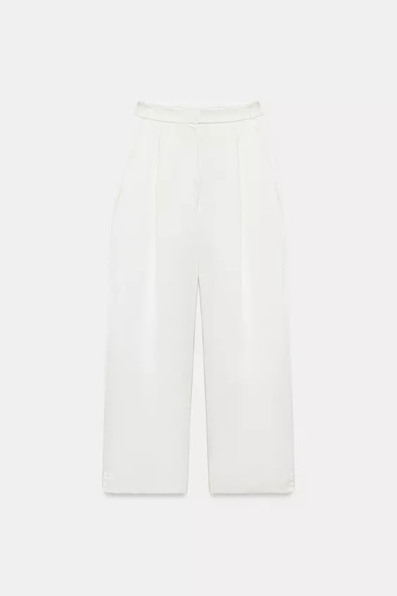 SATIN BARREL TROUSERS | Zara US