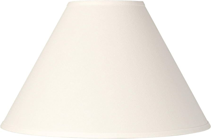 Collection 6" Top x 17" Bottom x 10" High x 11 1/2" Slant Lamp Shade Replacement Large White Ivor... | Amazon (US)