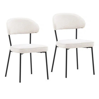 Mira Upholstered Dining Chair, Cream | Wayfair North America