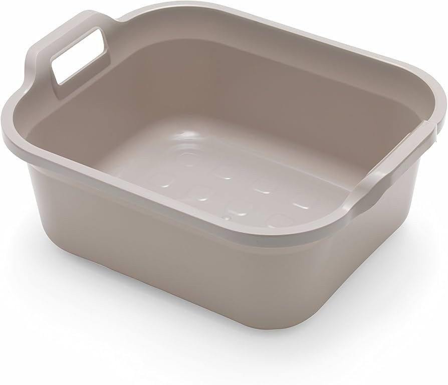 Addis Large 10L Washing Up Bowl With Handles In Light Mushroom, 39 x 32 x 14 cm | Amazon (UK)